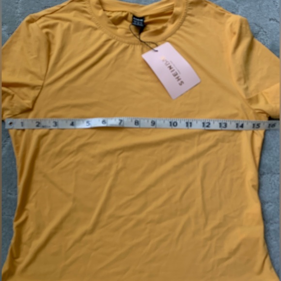 SHEIN BAE 2 Solid Fitted Tee Shirts Ginger & Apricot size M - Picture 6 of 8